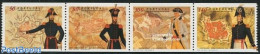 Portugal 1998 Pioneers 4v From Booklet (2 Sides Imperforated), Mint NH, Various - Uniforms - Art - Castles & Fortifica.. - Neufs