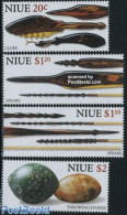Niue 1998 Historical Weapons 4v, Mint NH, History - Nature - Various - Archaeology - Weapons - Prehistory - Archaeology