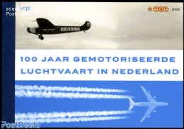 Netherlands 2009 100 Years Motorized Aviation Prestige Booklet 26, Mint NH, Transport - Various - Stamp Booklets - Aut.. - Neufs