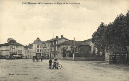 CHATILLON Sur CHALARONNE Place De La Republique Animée Attelage Enfants RV - Châtillon-sur-Chalaronne