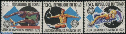 Chad 1972 Olympic Games Munich 3v, Mint NH, Sport - Athletics - Olympic Games - Swimming - Otros & Sin Clasificación