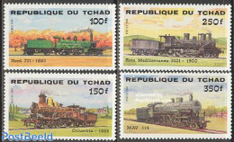 Chad 1984 Locomotives 4v, Mint NH, Transport - Railways - Other & Unclassified