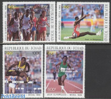 Chad 1988 Seoul Olympic Games 4v, Mint NH, Sport - Athletics - Olympic Games - Otros & Sin Clasificación