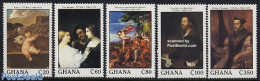 Ghana 1989 Titian 5v, Mint NH, Art - Paintings - Other & Unclassified