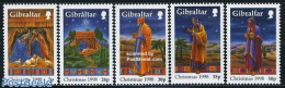 Gibraltar 1998 Christmas 5v, Mint NH, Religion - Christmas - Christmas