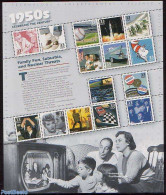 United States Of America 1999 1950s 15v M/s, Mint NH, History - Nature - Performance Art - Sport - Transport - Various.. - Nuovi