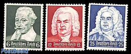 Germany, Empire 1935 Schuetz, Bach, Haendel 3v, Mint NH, Performance Art - Music - Unused Stamps