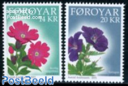 Faroe Islands 2011 Mountain Flowers 2v, Mint NH, Nature - Flowers & Plants - Sonstige & Ohne Zuordnung