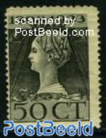 Netherlands 1923 50c Black, Perf. 11.5 X 12.5, Unused (hinged), History - Kings & Queens (Royalty) - Neufs