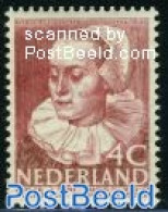 Netherlands 1938 4+2c, Maria Tesselschade, Stamp Out Of Set, Mint NH, Art - Authors - Neufs