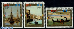 Chad 1972 UNESCO, Save Venice 3v, Mint NH, History - Transport - Unesco - Ships And Boats - Art - Paintings - Autres & Non Classés