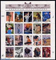 United States Of America 2001 Illustrators 20v M/s, Mint NH, Nature - Transport - Horses - Rabbits / Hares - Sea Mamma.. - Unused Stamps