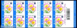 Belgium 2009 Flowers Foil Booklet, Mint NH, Nature - Flowers & Plants - Stamp Booklets - Unused Stamps