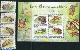 Burundi 2011 Frogs 4v + S/s, Mint NH, Nature - Frogs & Toads - Reptiles - Other & Unclassified