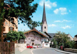 72903554 Garmisch-Partenkirchen Alte Kirche Mit Brauhaus Und Hotel Husar Garmisc - Garmisch-Partenkirchen