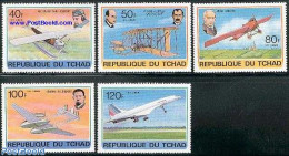 Chad 1978 Aviation History 5v, Mint NH, Transport - Concorde - Aircraft & Aviation - Other & Unclassified