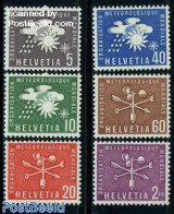 Switzerland 1956 World Weather Organisation 6v, Mint NH, Science - Meteorology - Nuevos