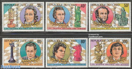 Chad 1983 Chess Ass. Overprints 6v, Mint NH, Sport - Chess - Autres & Non Classés