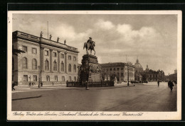 AK Berlin, Strasse Unter Den Linden Mit Denkmal Friedrich Des Grossen Und Universität  - Mitte