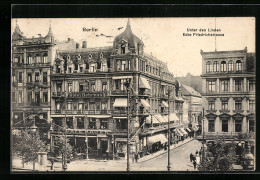 AK Berlin, Unter Den Linden, Ecke Friedrichstrasse, Hotel Behrens  - Mitte