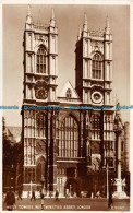 R091338 West Towers. Westminster Abbey. London. Valentine. RP. 1956 - Otros & Sin Clasificación