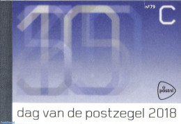 Netherlands 2018 Stamp Day, Prestige Booklet 79, Mint NH, Stamp Booklets - Stamp Day - Stamps On Stamps - Ongebruikt