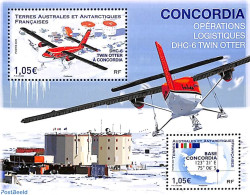 French Antarctic Territory 2020 Concordia Base S/s, Mint NH, Science - Transport - Various - The Arctic & Antarctica -.. - Nuevos