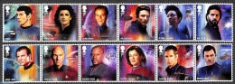 Great Britain 2020 Star Trek 12v (2x [:::::]), Mint NH, Performance Art - Film - Movie Stars - Art - Science Fiction - Neufs