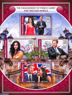 Maldives 2018 The Engagement Of Prince Harry And Meghan Markle 4v M/s, Mint NH, History - Kings & Queens (Royalty) - Königshäuser, Adel