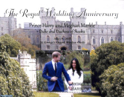 Antigua & Barbuda 2021 Prince Harry & Meghan Wedding 3rd Anniv. S/s, Mint NH, History - Kings & Queens (Royalty) - Koniklijke Families