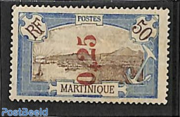 Martinique 1924 0.25 On 50c, Inverted, Stamp Out Of Set, Unused (hinged), Transport - Ships And Boats - Boten