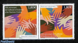 Andorra, French Post 2023 30 Years UN Membership 2v [:], Mint NH, History - United Nations - Unused Stamps