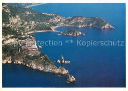 72902659 Taormina Sizilien Fliegeraufnahme Cap Und Insel Bella Taormina - Sonstige & Ohne Zuordnung