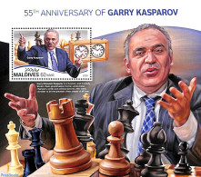 Maldives 2018 Garry Kasparov S/s, Mint NH, Sport - Chess - Ajedrez