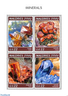 Maldives 2018 Minerals 4v M/s, Mint NH, History - Geology - Maldives (1965-...)