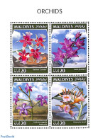 Maldives 2018 Orchids 4v M/s, Mint NH, Nature - Flowers & Plants - Orchids - Maldivas (1965-...)