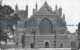 R092312 Exeter Cathedral. West Front. 1904 - Monde