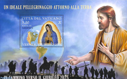 Vatican 2023 Towards Sosta III America S/s, Mint NH, Religion - Various - Religion - Maps - Unused Stamps