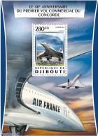 Djibouti 2016 Concorde, Mint NH, Transport - Concorde - Aircraft & Aviation - Concorde
