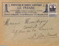 Belgium 1918 Business Cover, Le Phare, Postal History, Various - Lighthouses & Safety At Sea - Cartas & Documentos
