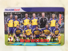 TELKOM  CARD INDONESIA    FOOTBALL TEAM  SWEDEN - Indonesien