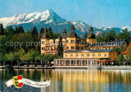 72901711 Velden Woerthersee Promenade Mit Schloss Und Mittagskogel Karawanken Ve - Sonstige & Ohne Zuordnung