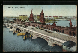 AK Berlin-Friedrichshain, Verkehr Auf Der Oberbaumbrücke  - Friedrichshain