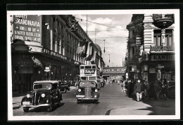 AK Berlin, Belebte Friedrichstrasse, Autos Und Bus, Werbeschild Ballet Skandinavia  - Mitte