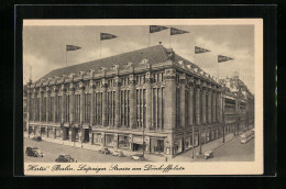 AK Berlin, Kaufhaus Hertie In Der Leipziger Strasse Aus Der Vogelschau  - Mitte