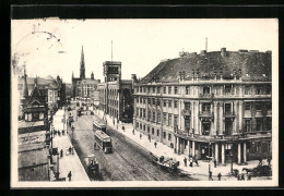 AK Berlin, Mühlendamm, Sparkasse, Petrikirche, Strassenbahn  - Mitte