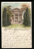 Lithographie Berlin-Charlottenburg, Blick Auf`s Mausoleum  - Charlottenburg