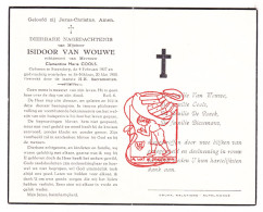 DP Isidoor Van Wouwe 48j. ° Steendorp Temse 1907 † Sint-Niklaas 1955 X Clementina Cools // De Roeck Biesemans - Devotieprenten