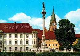 72900825 Eichstaett Oberbayern Residenzplatz Mit Mariensaeule Und Dom Eichstaett - Eichstaett