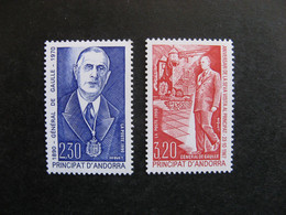 TB Paire De Timbres D'Andorre N° 398 Et N° 399, Neufs XX. - Neufs